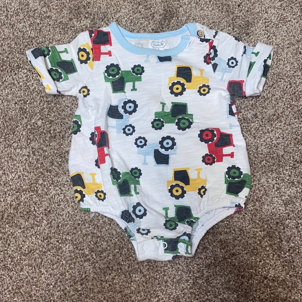 Mud pie Tractor Onesie